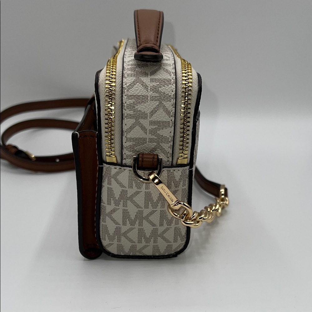 Michael Kors Gray and Brown Crossbody Bag - Picture 4 of 13